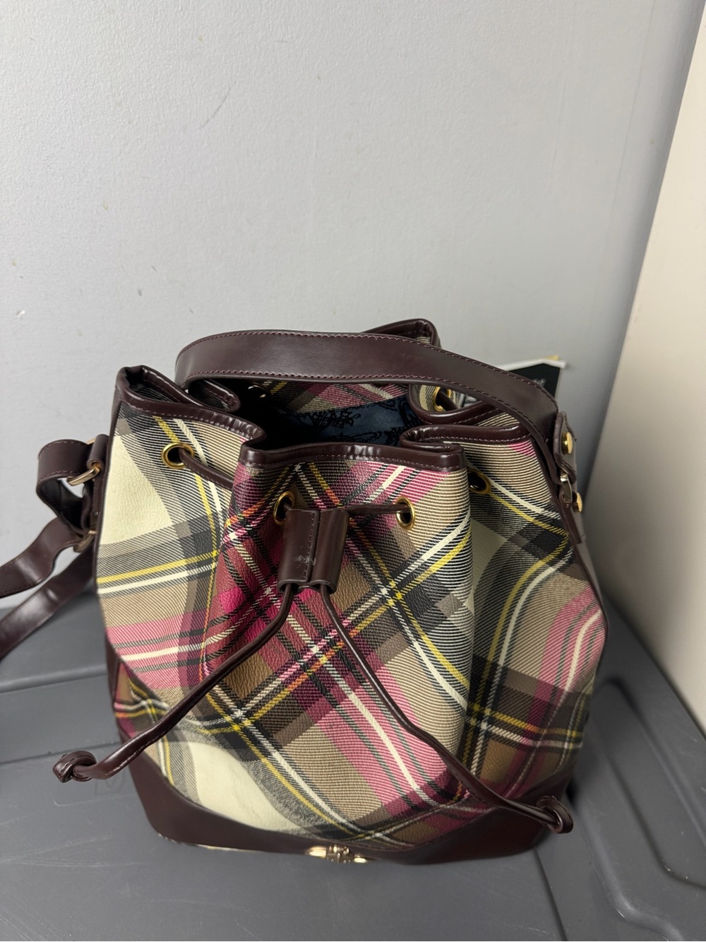 Vivienne Westwood Tartan Bucket Bag - Picture 4 of 7